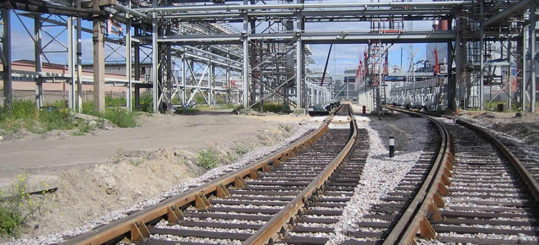 Строительство железнодорожного пути (Объект перед сдачей) ОАО «ТГК-1» ТЭЦ-14, 2015 г.