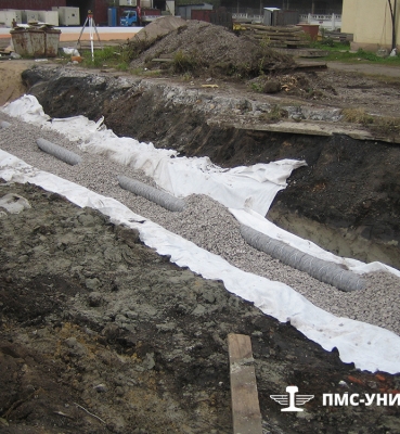 Строительство кранового пути (устройство закрытого дренажа) ООО «ГРОМ», 2013 г.